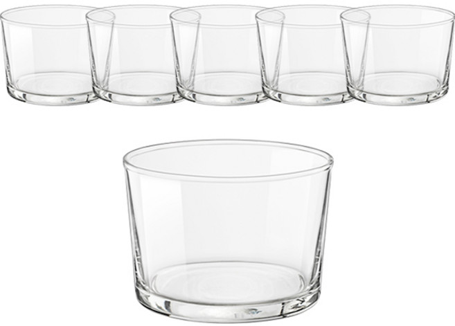 보르미올리 보데가 미니 텀블러 225ml, 투명, 6개