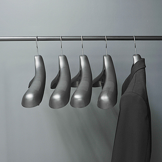 정장용 정장 호텔 옷걸이 XL 42.5cm, 블랙, 5개