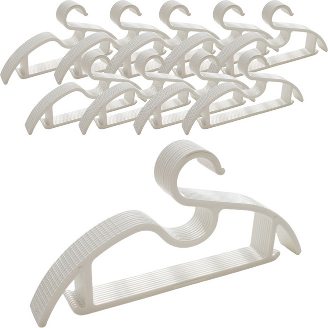 리빙해피 더함 옷걸이, 화이트, 100개