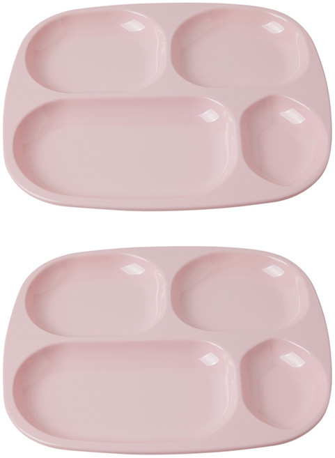 어웨이큰센스 모닝 식판 2p, 피치 핑크