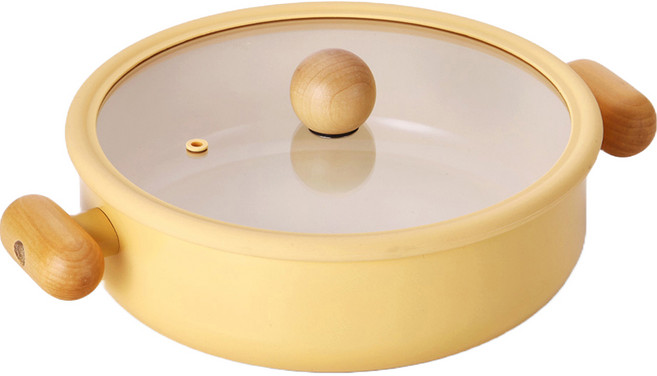 네오플램 봉봉 인덕션 IH 전골냄비, 24cm, 옐로우