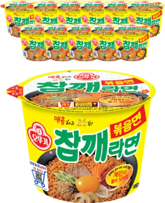 오뚜기 참깨라면 볶음면 110g, 12개 - 쿠팡