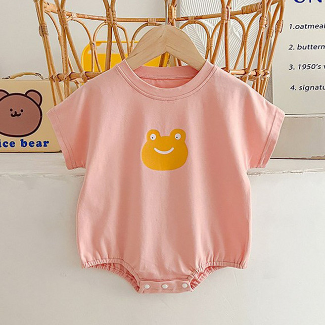 베베니즈 유아용 스마일 개구리 반팔 바디수트