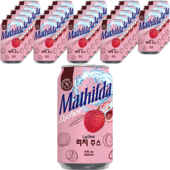 Mathilda 리치 주스, 330ml, 24개