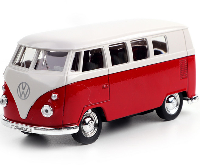 웰리 폭스바겐 T1버스 완구, 레드, 1개
