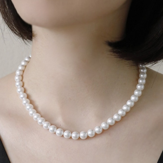 여성용 하이퀄리티 켈리 핵진주 16k 도금 목걸이