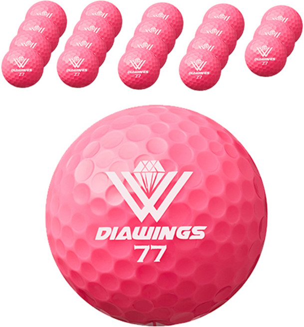 다이아윙스 고반발 비거리 전용 장타 골프공 2피스 M2, 핑크, 20개입, 1개