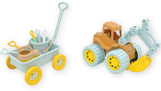 샌드토이 웨건플레이&포크레인 세트, 혼합색상, 1세트