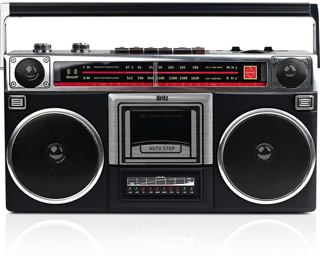 브리츠 카세트 라디오 올인원 붐박스 블루투스 스피커, BZ-BBX1, 블랙