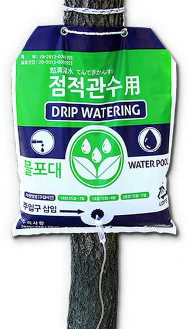 호미닷컴 수목 물주머니 25L + 점적관수 물포대 수액, 5세트, 혼합색상