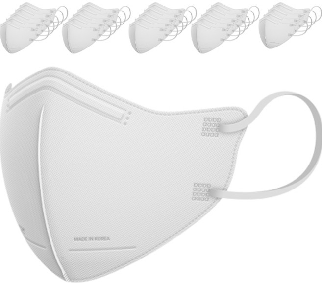 아에르 하프 비말 차단 마스크 소형 KF-AD, 1개입, 25개, 화이트