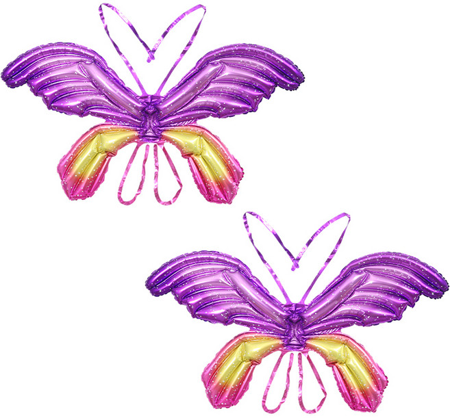 피앤비유니티 나비날개 + 어깨끈 세트, 보라핑크, 2세트