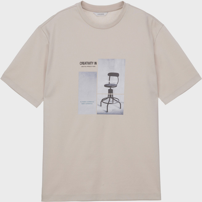 마인드브릿지 남성용 쿨 그래픽 세미 오버 반팔 티셔츠 MXTS3112