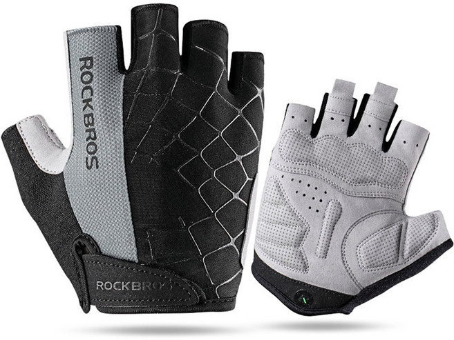 락브로스 스파이더 자전거 반장갑 양쪽 세트 S109, 그레이, 1개