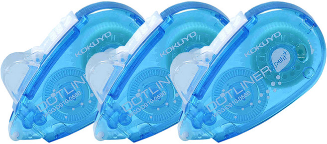 고쿠요 동아피엠에스 손쉽게 바르는 미니 풀 테이프 6mm x 6m, 혼합색상, 3개