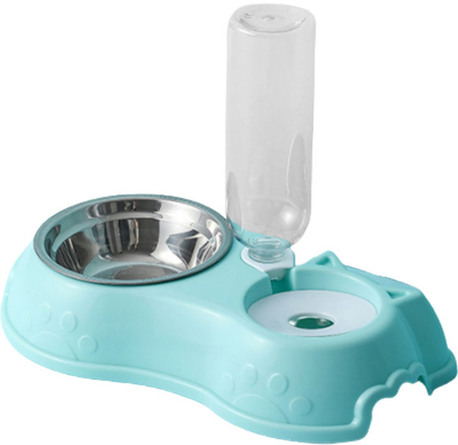 그뤠잇 반려동물 반자동 급수기 급식기, 라이트블루, 1개