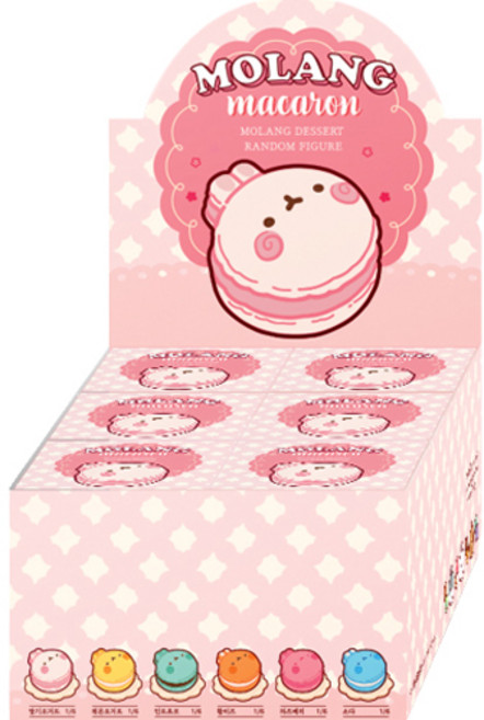 아이러브 마카롱 몰랑 피규어 6종 세트 랜덤발송, 1세트
