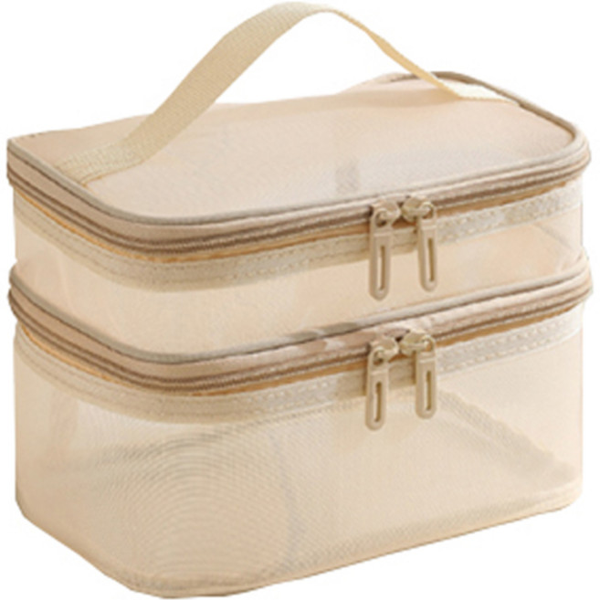 디오셀 깔끔정리 매쉬 2단 화장품 파우치