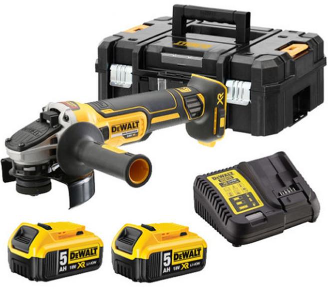 디월트 18V 5.0AH BL 충전 그라인더 DCG405, 1개