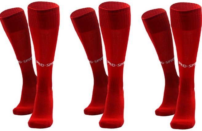 프로스펙스 축구 스타킹, 레드, 3개