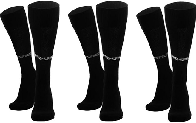 프로스펙스 축구 스타킹, 블랙, 3개