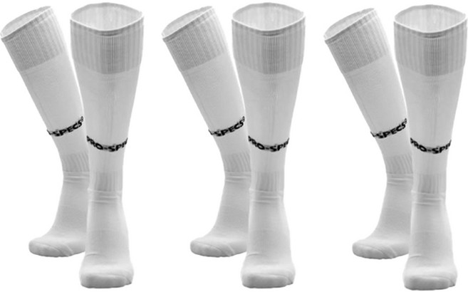 프로스펙스 축구 스타킹, 화이트, 3개