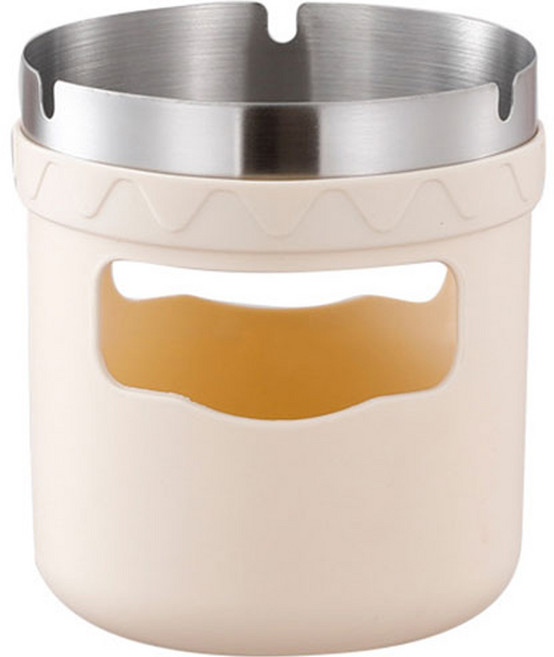 오늘의공감 담배 재떨이 멀티 쓰레기통, 베이지2, 1개