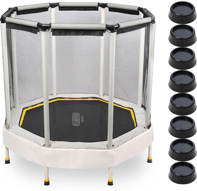 로베라 팔각 유아 트램폴린 + 바닥충격 방지쿠션, 베이지 + 블랙