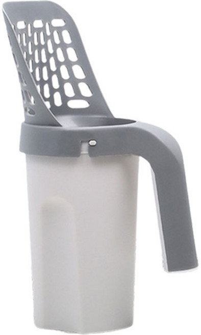 순잠 깔끔 고양이 일체형 화장실 모래삽, 혼합색상