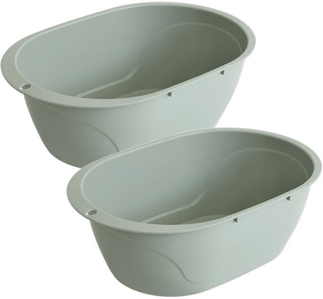 네이쳐리빙 국내생산 쓰임이 많은 대야 대형, 민트그레이, 2개