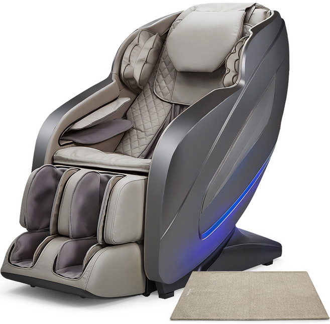 제스파 컴포르테 안마의자 + 전용 러그 세트 방문설치, ZPC3133(안마의자), ZP540(러그), 매트그레이, 브라운
