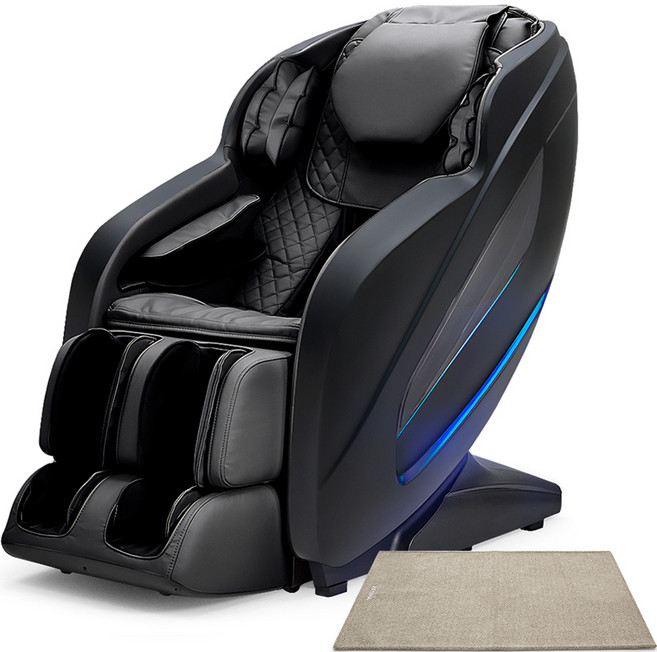 제스파 컴포르테 안마의자 + 전용 러그 세트 방문설치, ZPC3131(안마의자), ZP540(러그), 제트블랙, 브라운