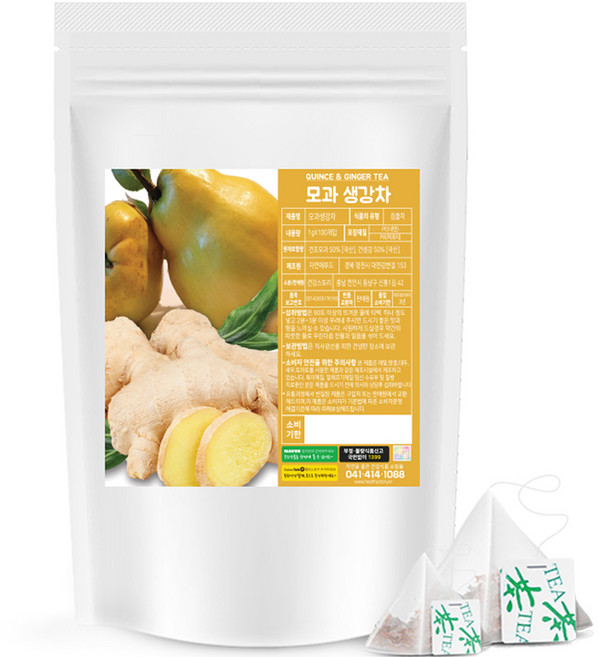 건강스토리 모과 생강차 티백, 1g, 100개입, 1개