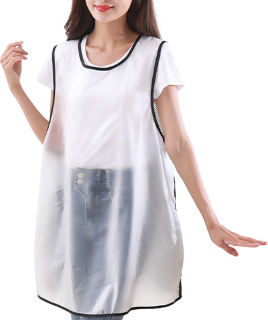 메오 TPU 조끼형 심플 방수 앞치마 숏, 반투명, 1개