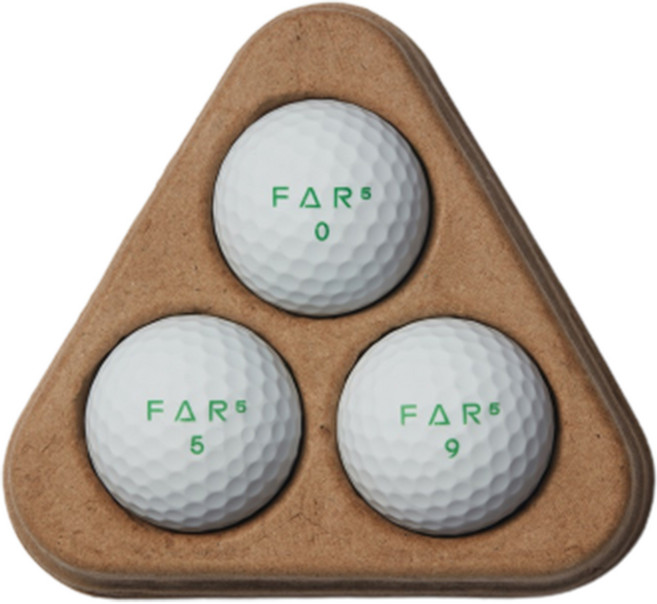 FAR5 골프공 3피스, 매트 화이트 + 무광, 3개입, 1개