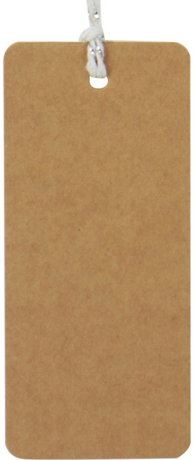 아이엔피 무지 라벨택 귀도리 4 x 9 cm, 크라프트, 200개