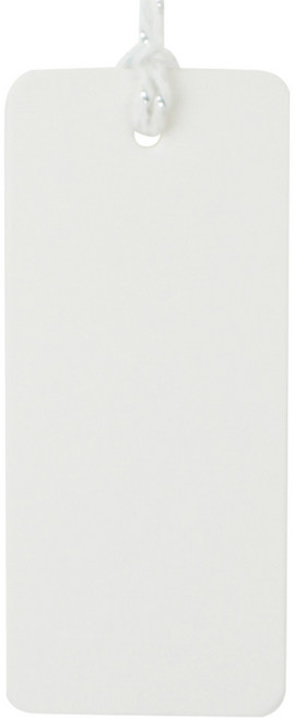 아이엔피 무지 라벨택 귀도리 4 x 9 cm, 화이트, 200개