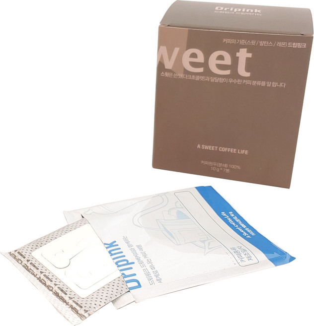 드립핑크 디카페인 드립백 커피 박스 포장, 10g, 7개입, 1개