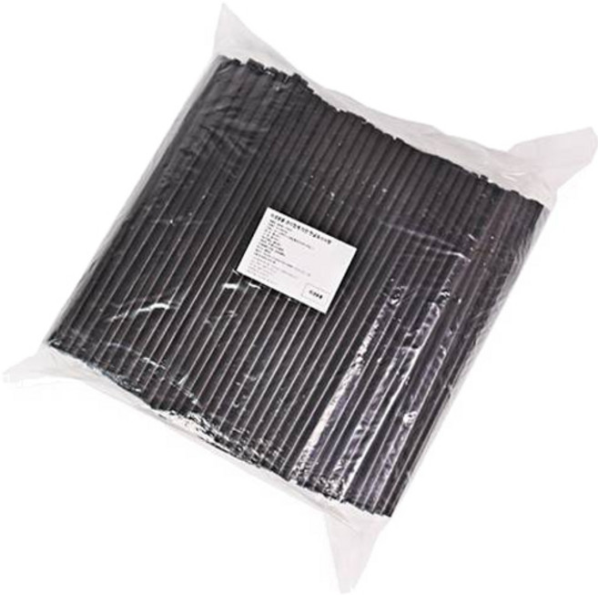 대성산업 자바라 음료 빨대 검정 7 x 210 mm, 1개입, 500개