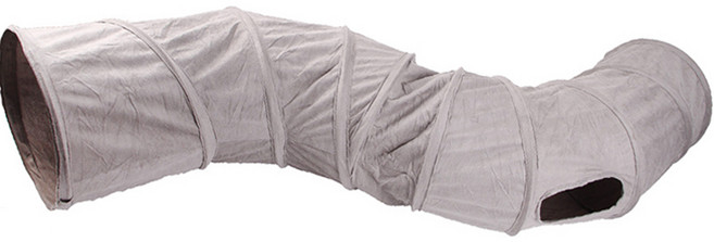 랜보어 반려동물 심플 접이식 터널, 그레이, 1개