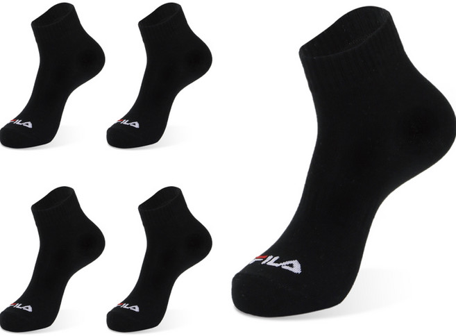 휠라 데일리 단목 5켤레, 블랙, 1세트