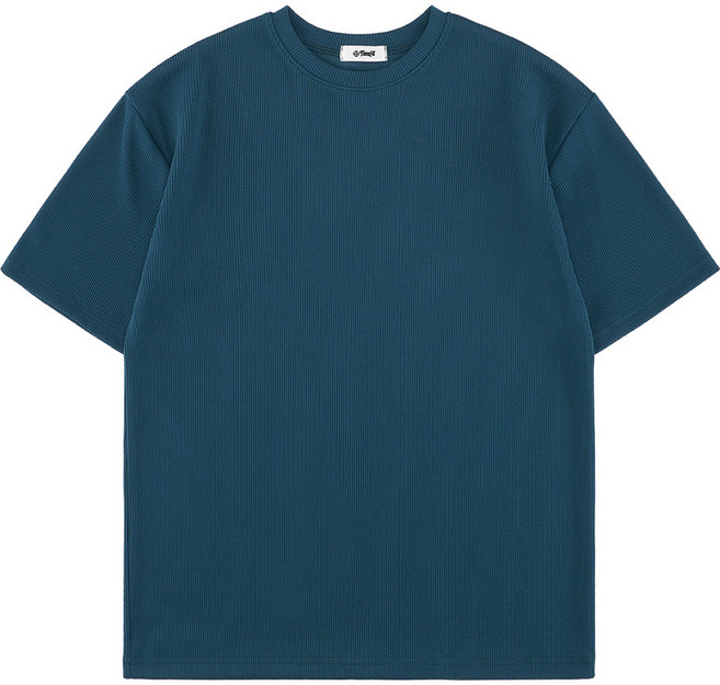 팀스핏 남성용 냉감 통기성 기능성 아이스 쿨원단 골지 반팔 티셔츠