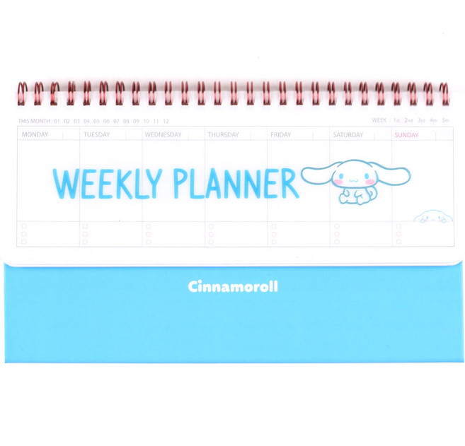 산리오 PP탁상용 위클리플래너 시나모롤, 블루, 1개