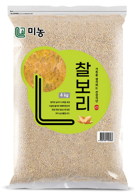미농 쌀찰보리쌀, 4kg, 1개
