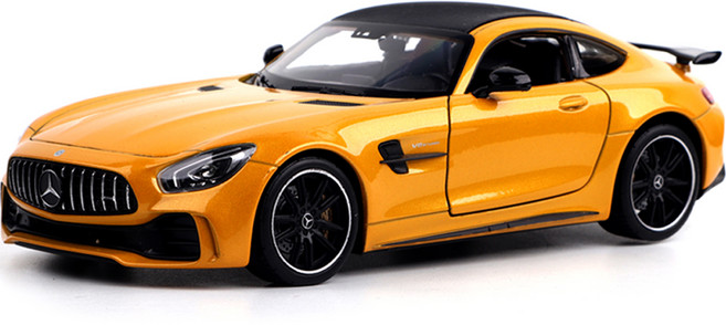 웰리 1/24 메르세데스 벤츠 AMG GT R 다이캐스트, 옐로우, 1개