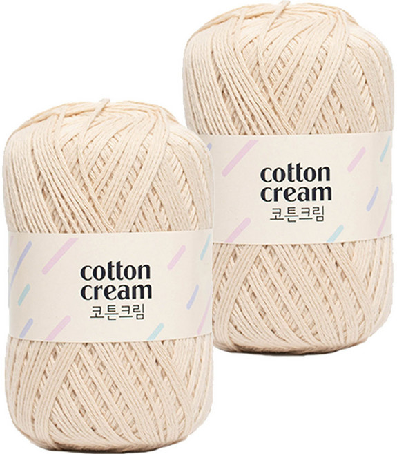 yarna 코튼크림 뜨개실 70g, 802 크림베이지, 2개