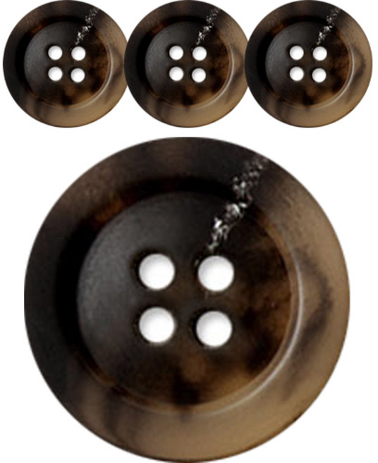 동대문단추왕 고급 무광 코트 가디건 큰 사이즈 단추 30mm, LBR맨유, 4개