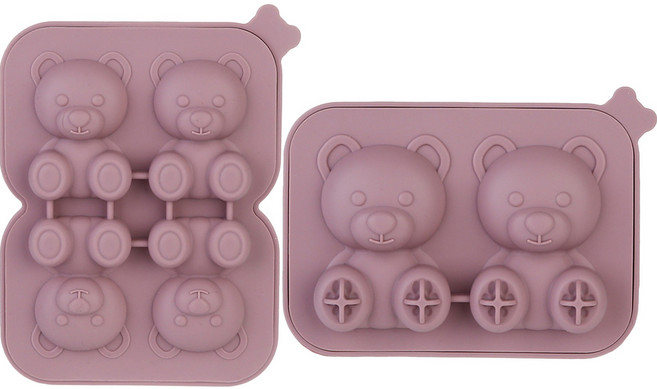 플라라 곰돌이 얼음틀 2종 세트, 핑크
