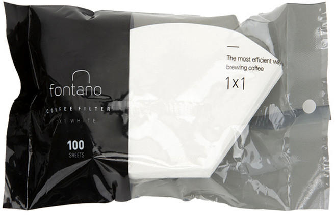 폰타노 커피필터 화이트 1~2인용, 100개, 1세트