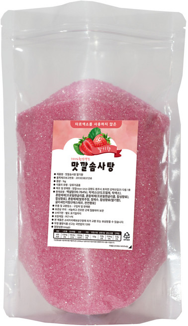 맛깔슈가 솜사탕 설탕 딸기향, 1kg, 1개